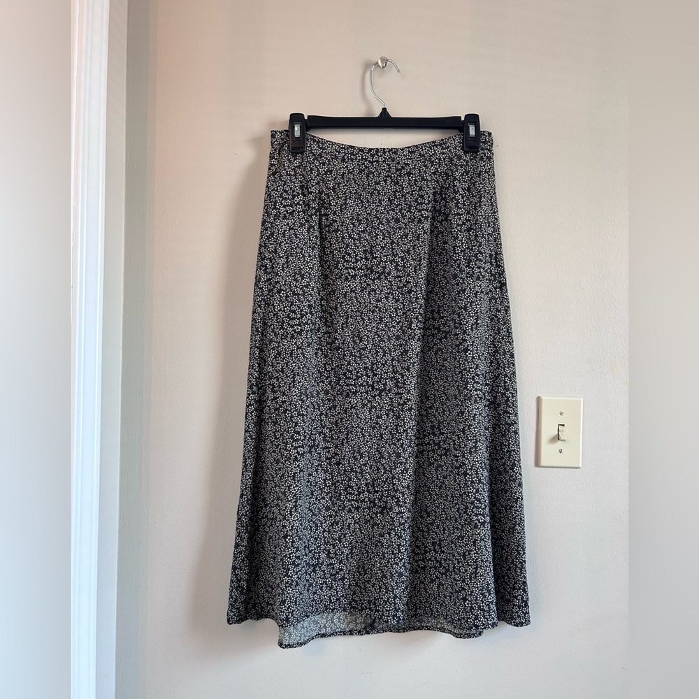 Vintage Talbots Floral Midi Skirt